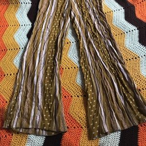 Boho Free People Mustard & Pink Flowy Lounge Pants